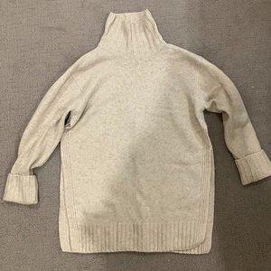 Celine Wool/Cashmere Heather Oatmeal Turtleneck